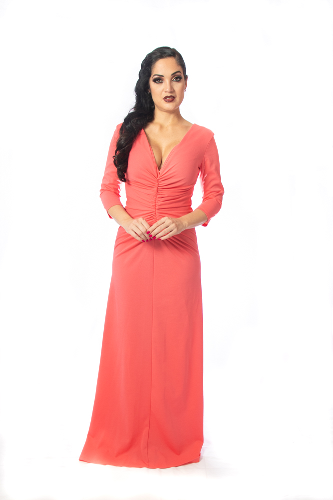 Vestido Carlota Coral