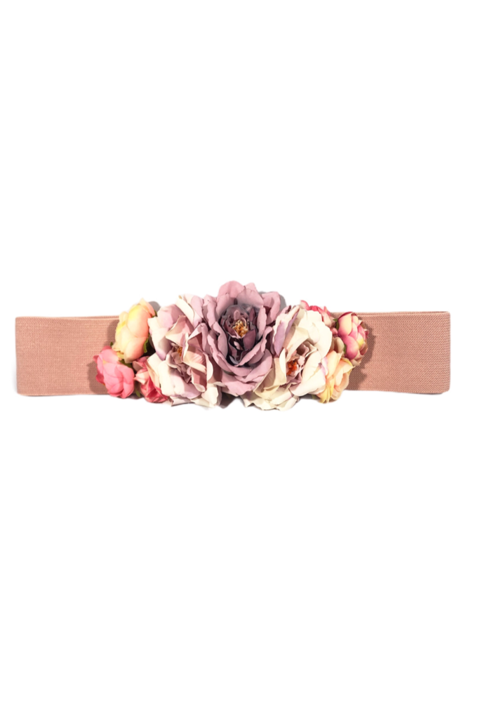 Cinturón Rosado Floral -