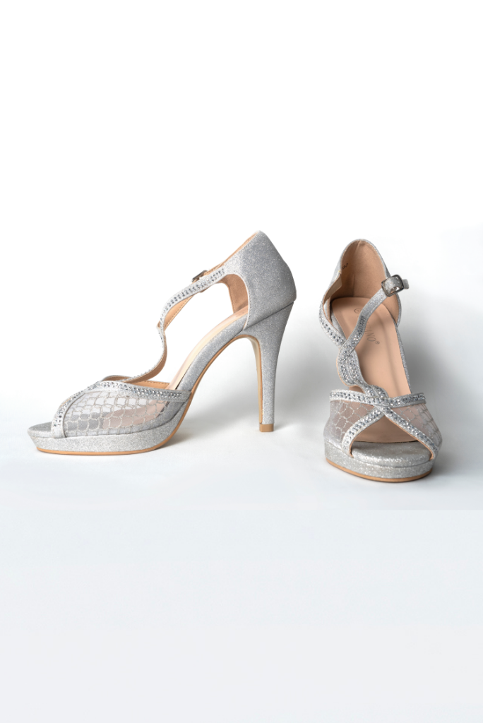 Sandalias Tacón Silver Grid