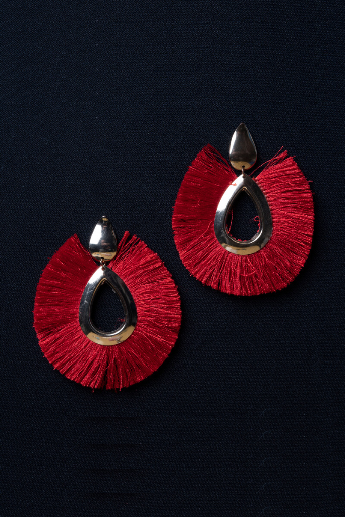 Pendiente Rojo Ara